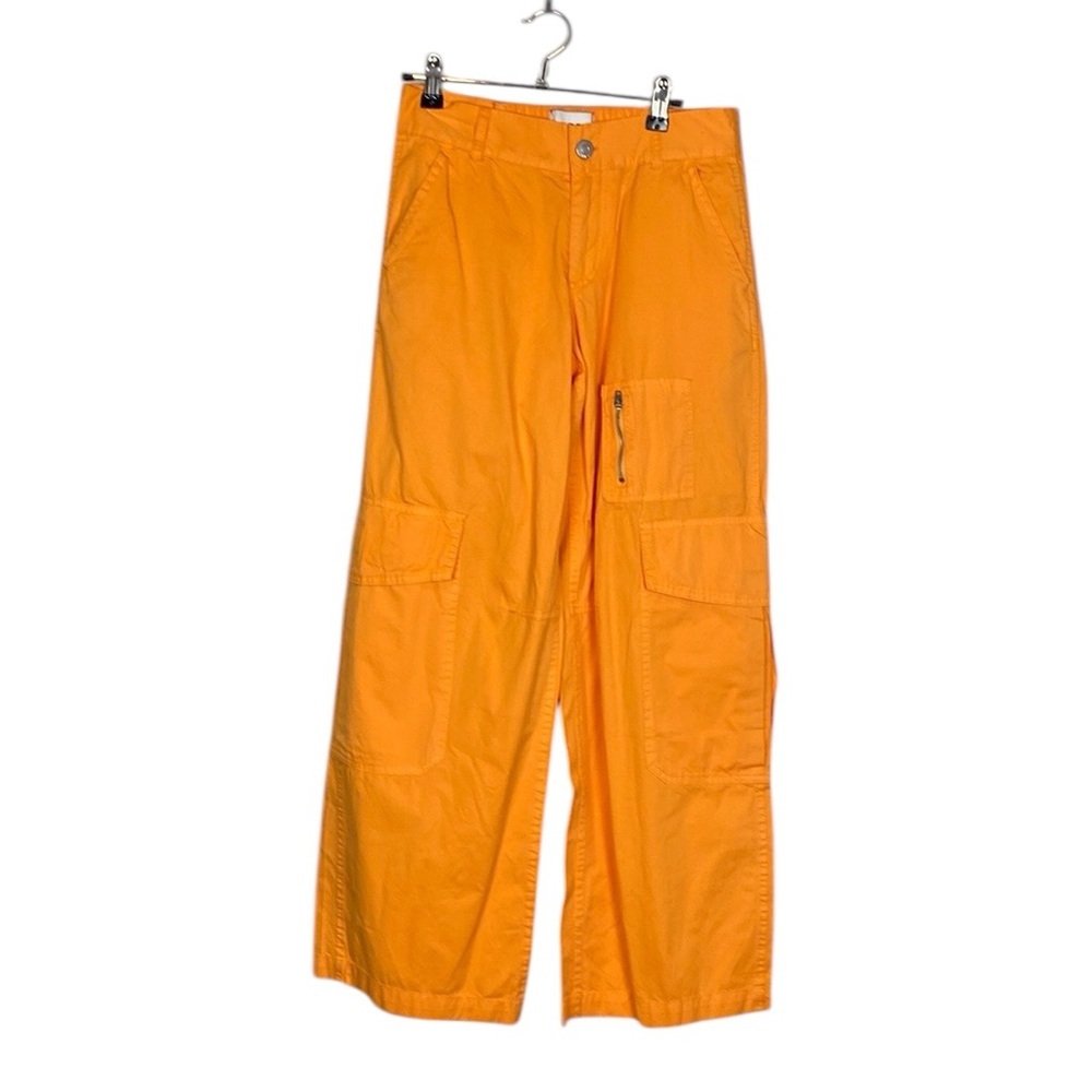 BDG orange cargo wide leg pants